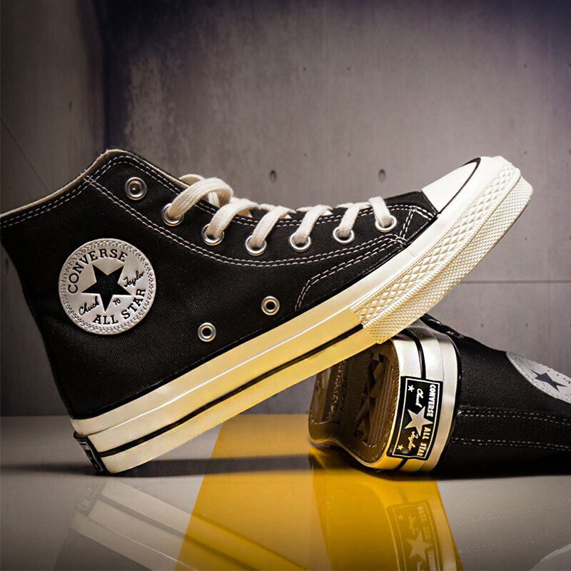 女鞋162050c star 匡威男鞋 1970s三星标黑色情侣高帮帆布鞋 all - 爱