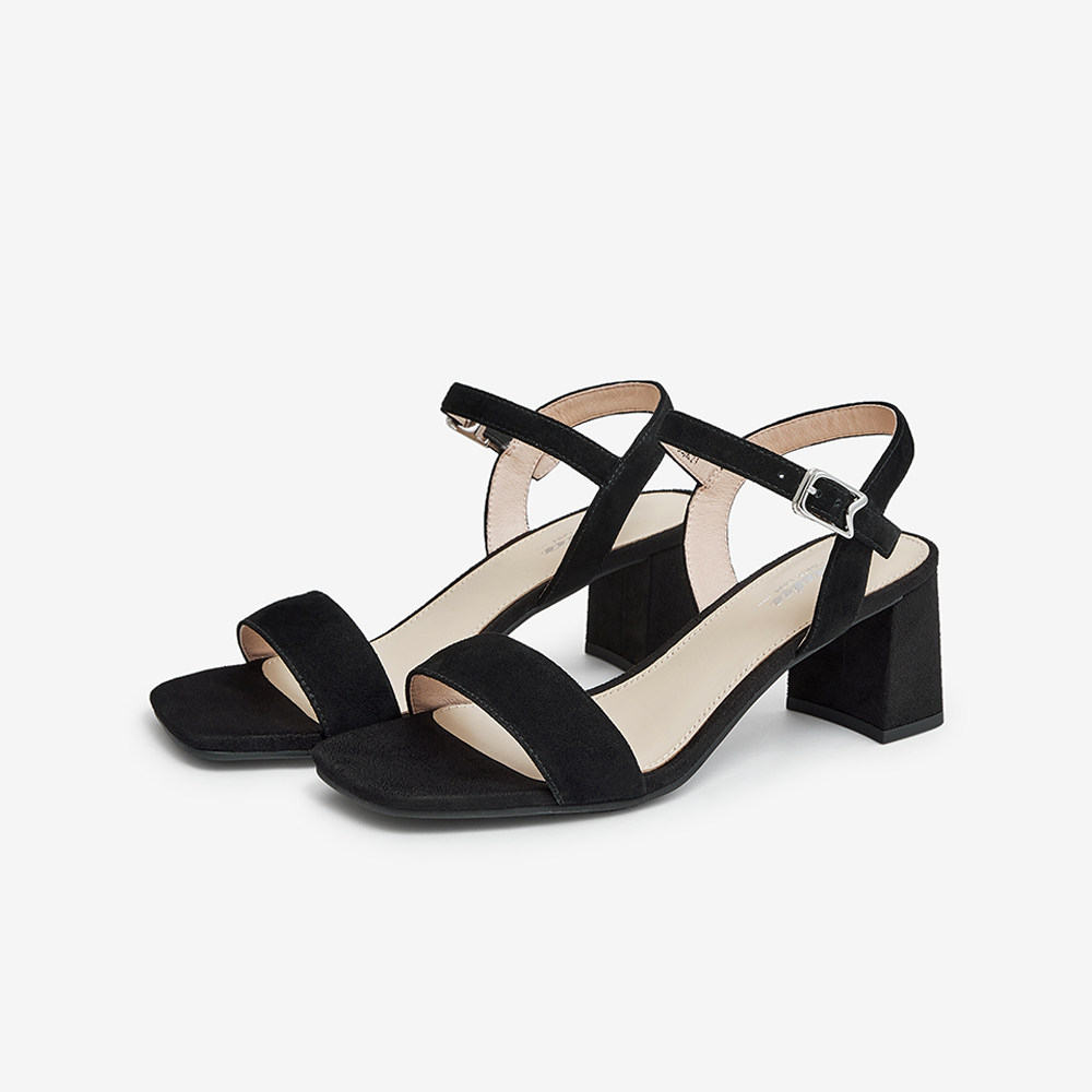 618预售bata凉鞋2022夏新款羊皮高跟鞋一字带凉鞋alr06bl2