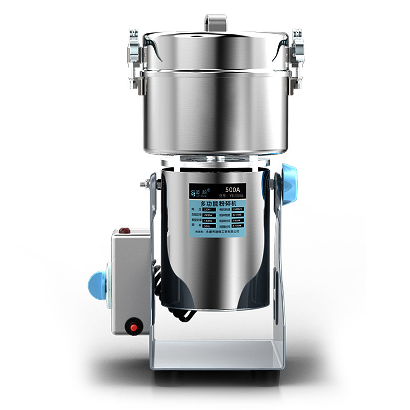 运邦500克小钢三七打粉机超细磨粉机家用电动粉碎机商用磨粉机