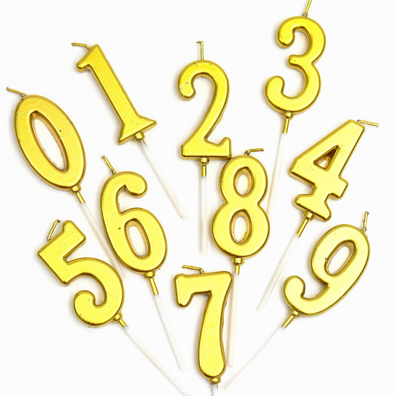 金色单个大号生日蛋糕数字18岁蜡烛创意浪漫网红蜡烛