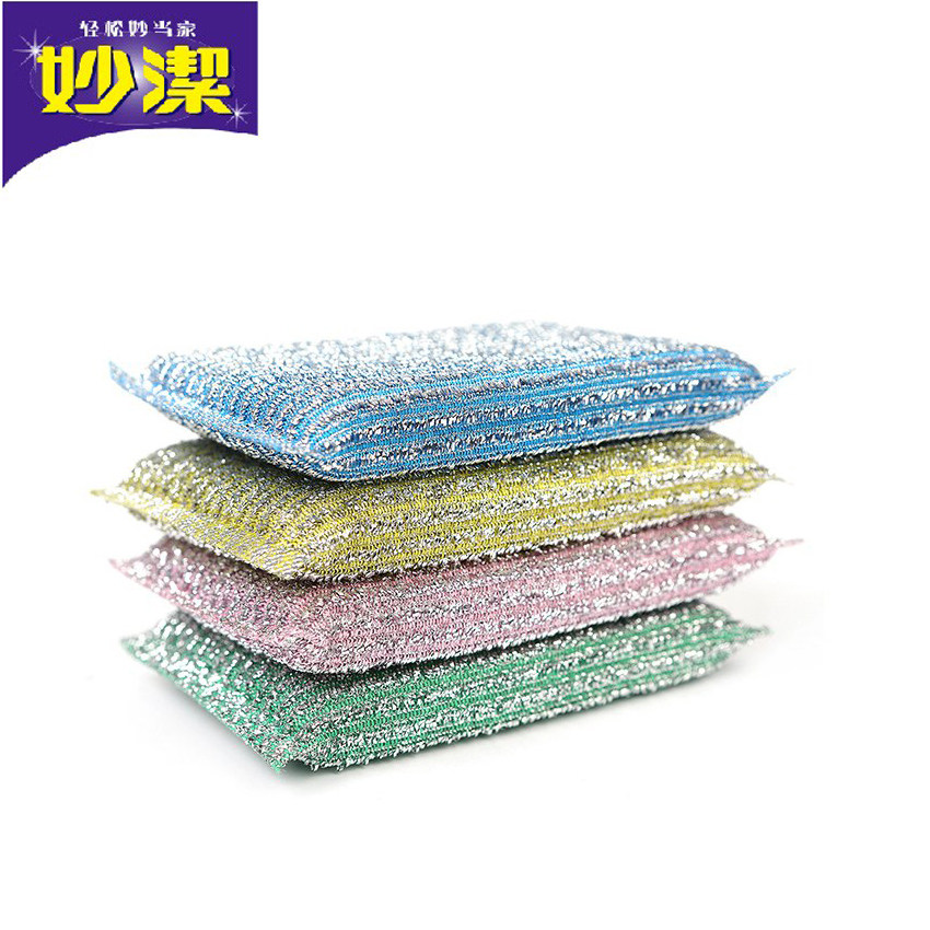 洗碗妙洁双面特惠油特不沾洁净布双面刷碗彩条百洁布