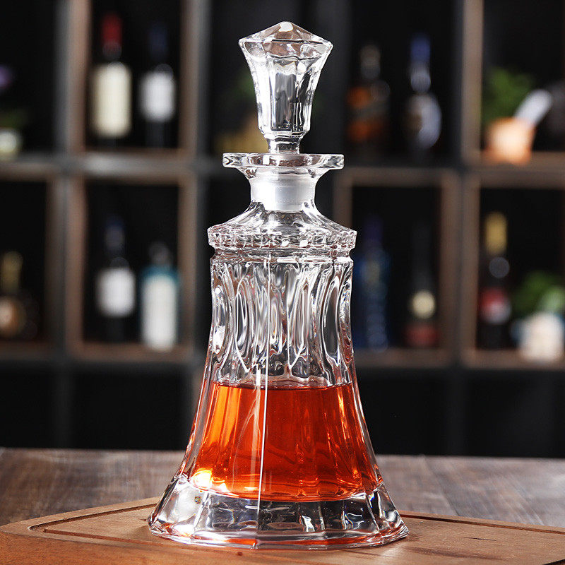 酒器密封加厚威士忌洋酒酒瓶红酒醒酒带盖酒具家用酒壶