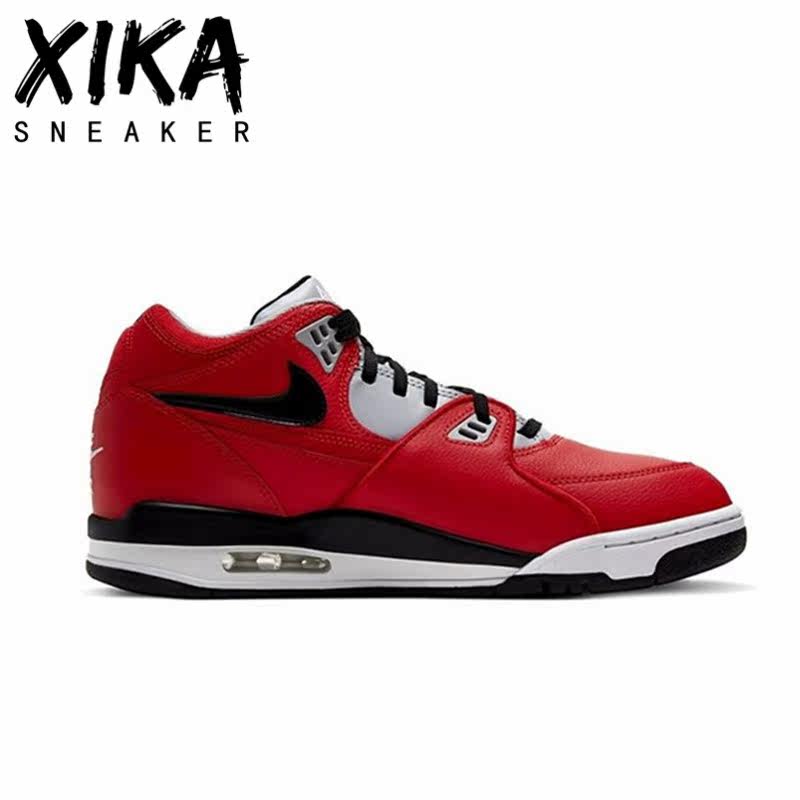 耐克nikeairflight白红男子气垫缓震篮篮球鞋