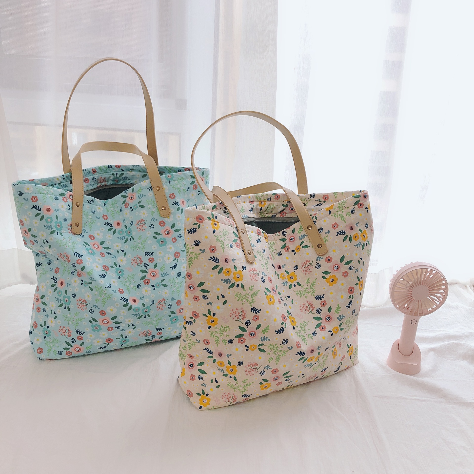 帆布包布功夫文艺ins布包休闲日系花朵女单单肩通用款女包