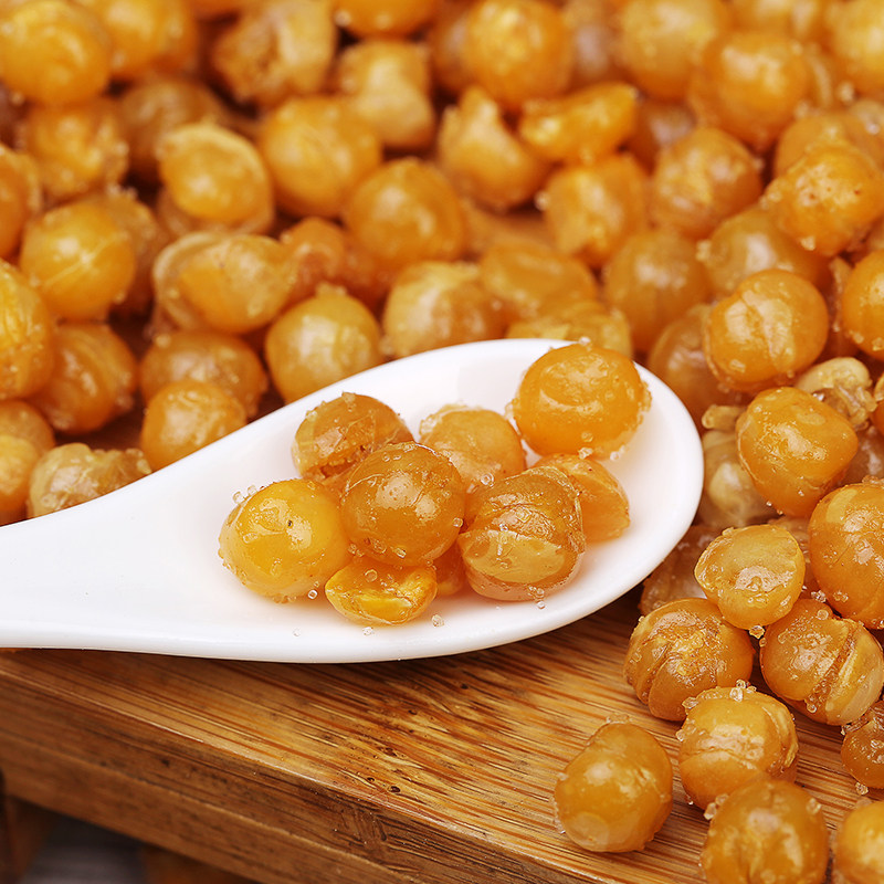 黄金豆油炸豌豆粒豆耳钉酥香脆烤牛肉味玉爆米花特产零食小吃500g