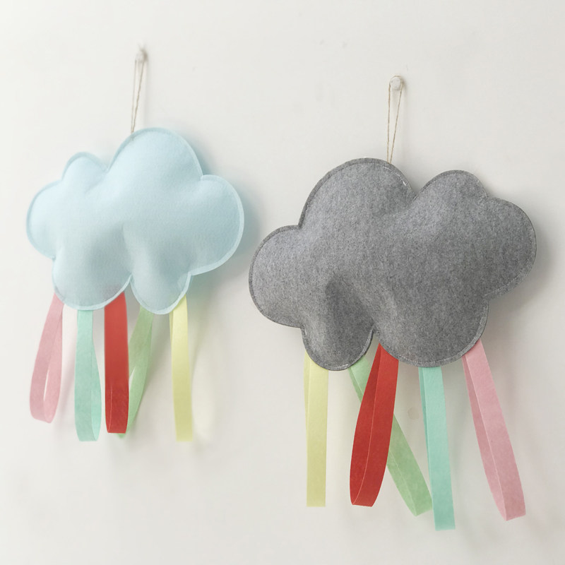 云朵装饰挂饰可爱毛毡彩带挂件云彩家居吊饰空中吊饰