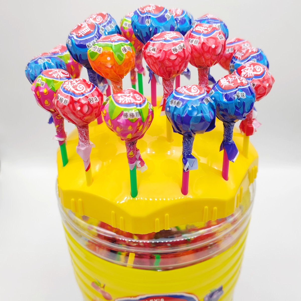 真知棒棒棒棒糖桶装108支什锦水果果味硬糖糖果传统糖果