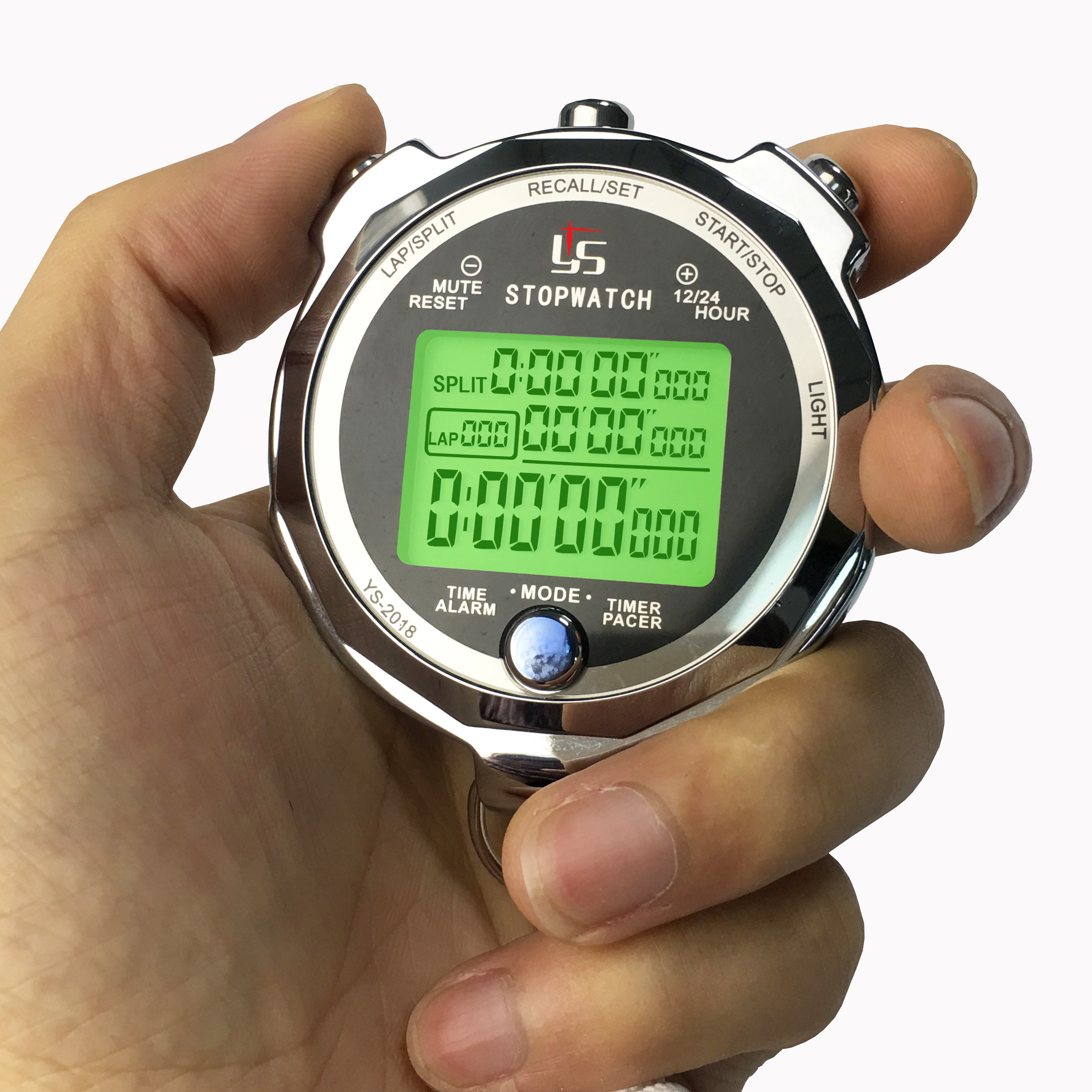 专业ys2018首创千分之一秒精准金属秒表计时器训练计时工具