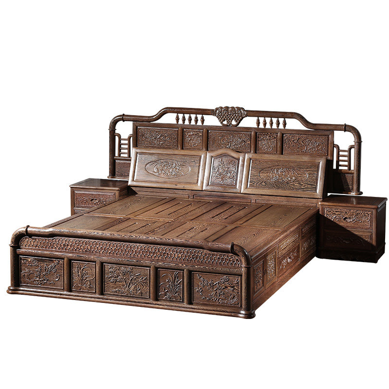 木床红木鸡翅鸡翅木中式实木18米卧室家具双人红木床
