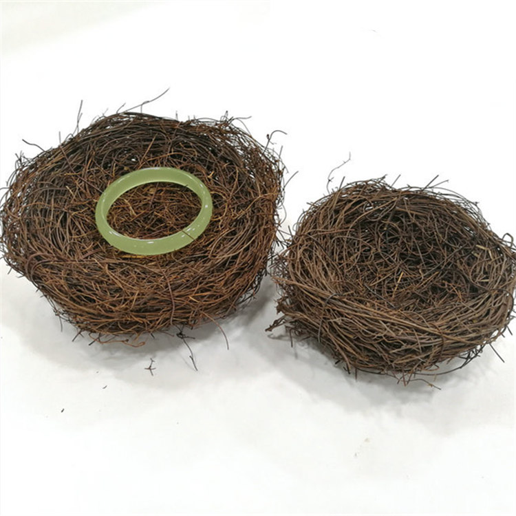 复古个性珠宝首饰玉器展示手工diy手编鸟巢拍摄首饰展示架