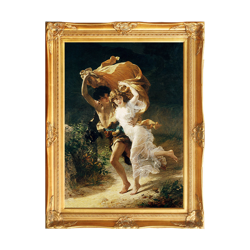 欧式人物油画亚当与夏娃名画人体艺术裸美女玄关油画过道卧室挂画