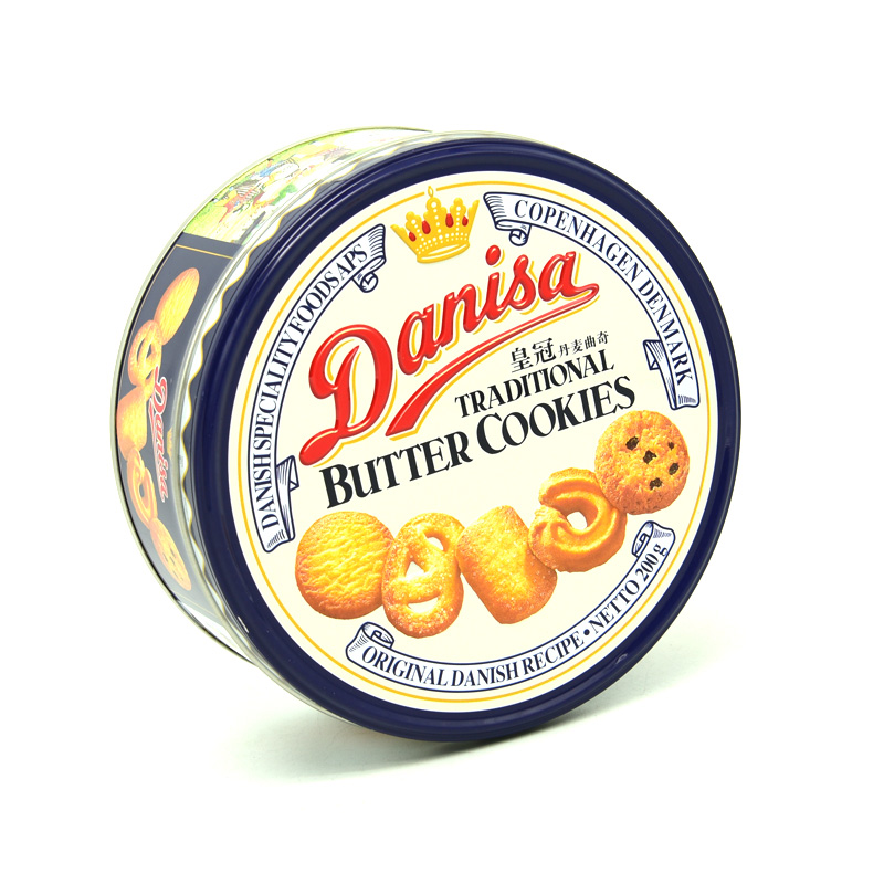 20年月产进口danisa皇冠丹麦曲奇饼干200g铁盒曲奇饼干