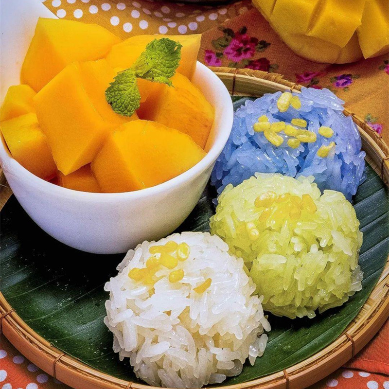 糯米泰国进口妃子糯白2斤香芒果饭团米长粒酿酒糯米