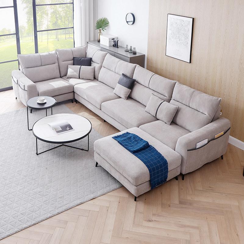 沙发南方家居客厅布艺沙发现代简约大户户型北欧储物组合布艺沙发