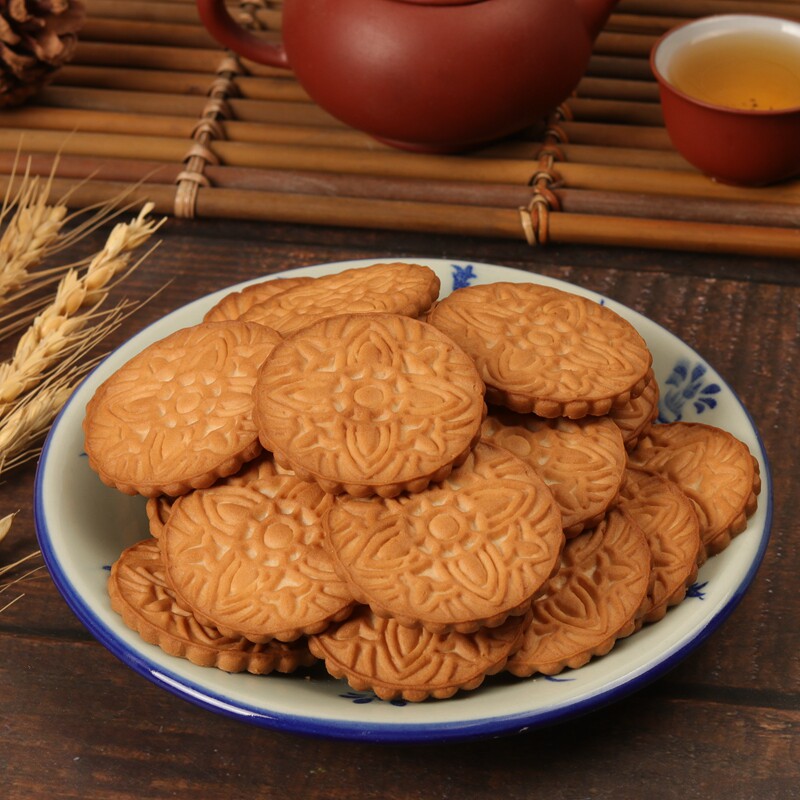 饼干九洲奇味葱油酥性寿星老人头嘉士小时候味道酥性饼干