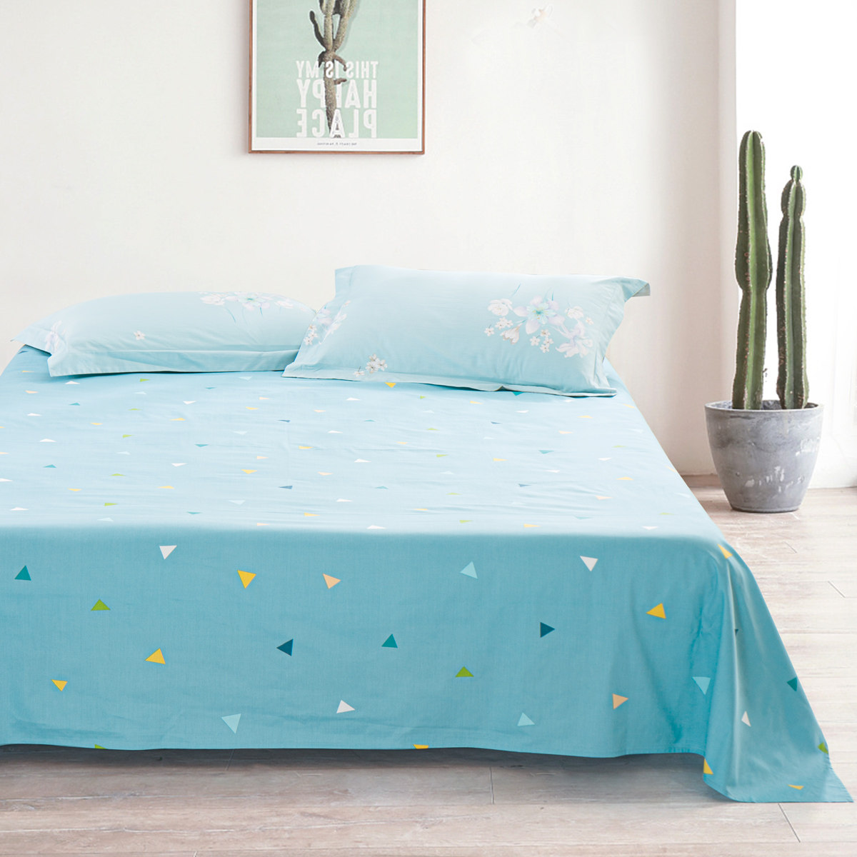 水星家纺全棉床单单件纯棉学生宿舍1.2m单人男女床单