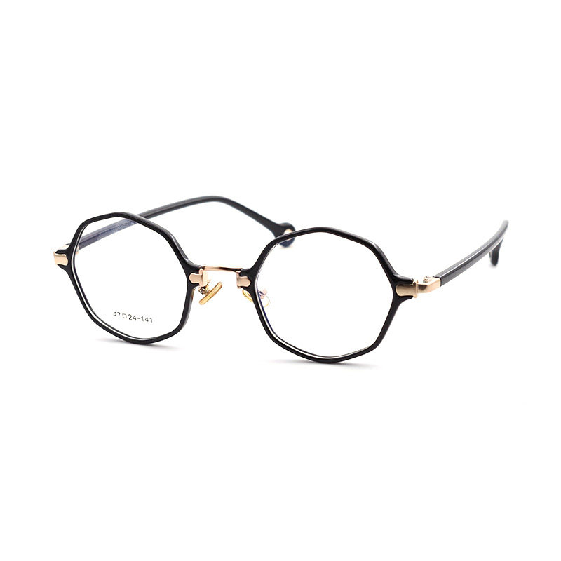 眼镜超轻小框可配高度不规则八边形镜框设计师款男眼镜架