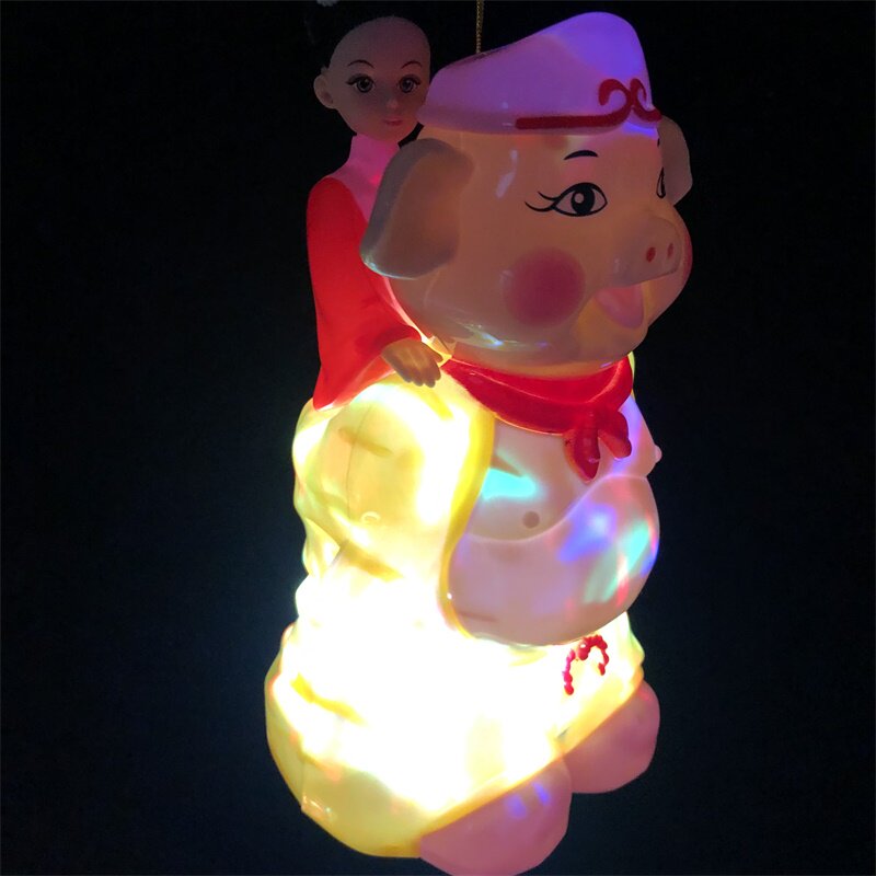 2019猪八戒手提音乐万向发光媳妇卡通新猪年儿童玩具灯笼