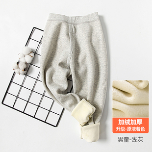 儿童保暖裤加绒加厚中大童冬季棉裤女童打底裤内穿男童秋裤热能裤