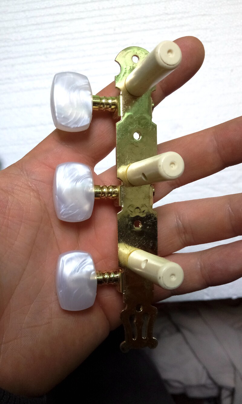 旋钮复古一对弦钮尼龙调弦老式三排镀金套装上弦器