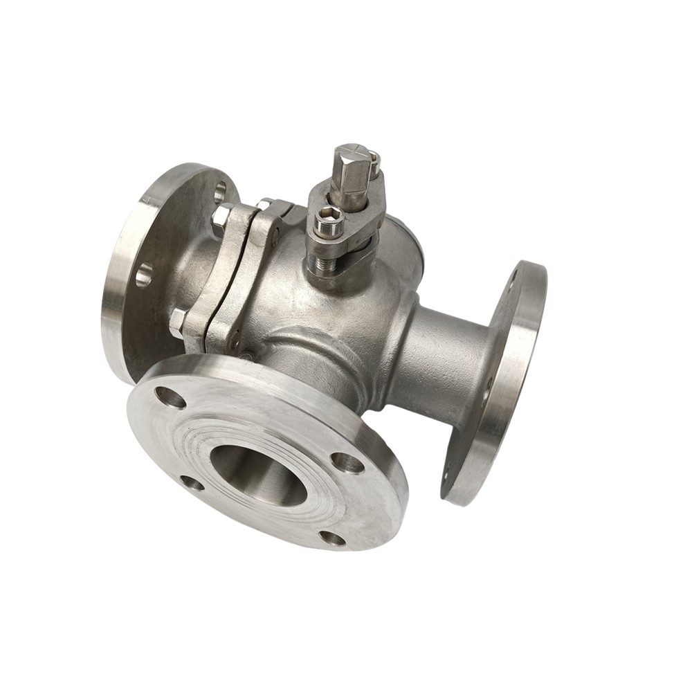 三通球阀q44f16pq45f16p法兰不锈钢dn15200球阀