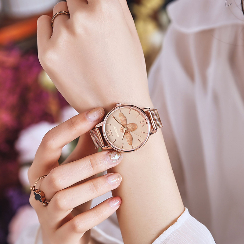新款正品时尚2021年女生手表简约气质学生石英国产腕表