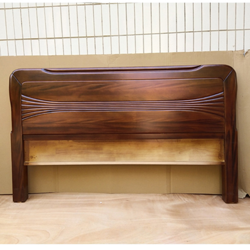 床头实木橡木胡桃木床头板现代简约欧式新款靠背白色床架