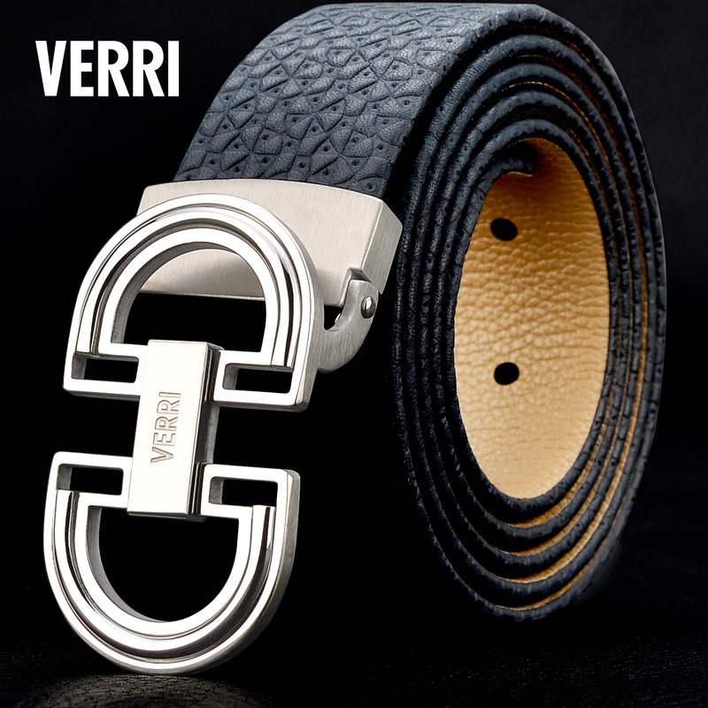 verri男士皮带真皮商务正品头层牛皮裤带轻奢腰带