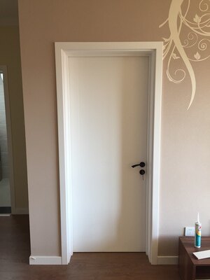 木门 现代简约免漆静音门卧室门套装门定制室内门书房门金像纯白