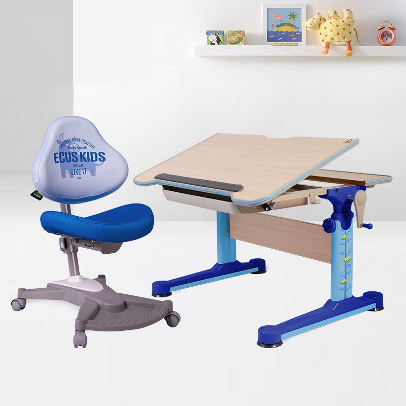 桌椅ecus进口儿童学习套装升降家用小学生宝宝儿童学习桌