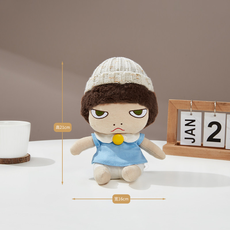 日本正品奈良美智nara大头胖娃娃邪恶魔鬼失眠毛绒布艺类玩具