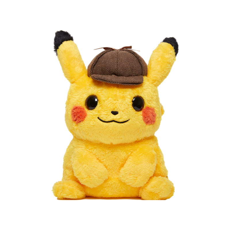 日本正品pokemon精灵宝可梦限量坐姿大号皮卡丘公仔毛绒布艺类玩具