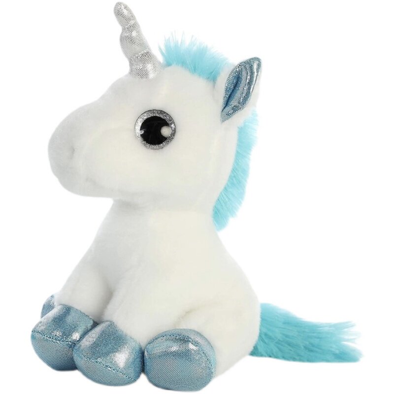美国auroraworld原装正版蓝色独角兽小马公仔玩偶毛绒布艺类玩具