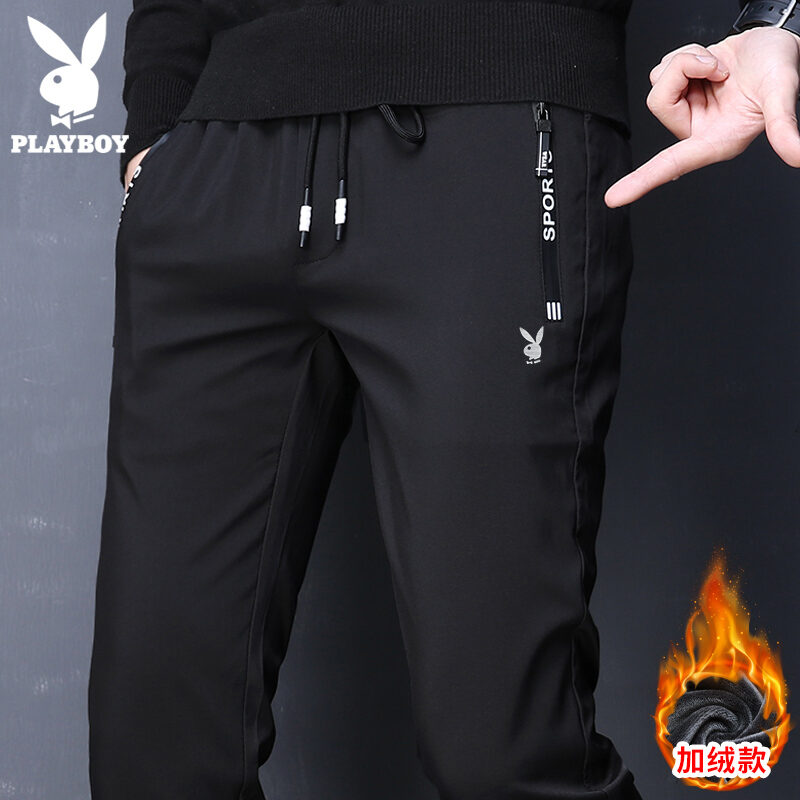 花花公子春秋冬季新款休闲裤男士帅气韩版潮流修身小脚长裤子男裤