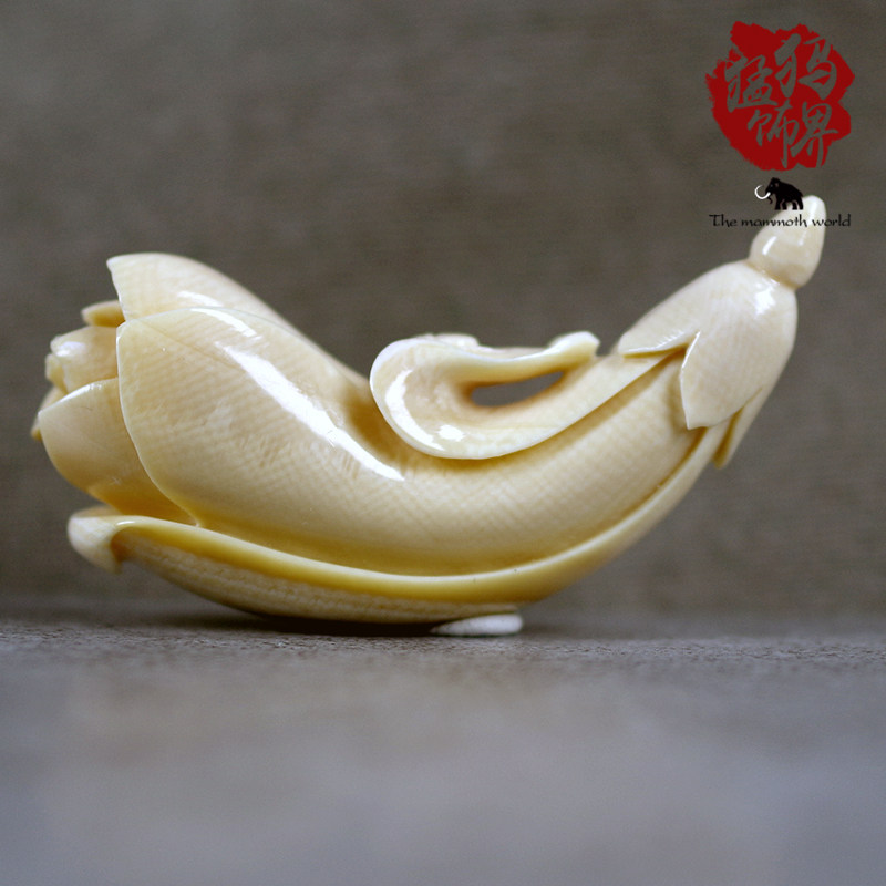 猛犸猛犸象象牙玉兰花吊坠配饰项链挂件文玩3a项链