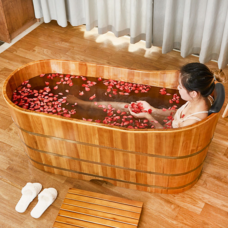 洗澡浴桶泡澡木桶浴缸家用实木超大浴盆澡盆沐浴桶