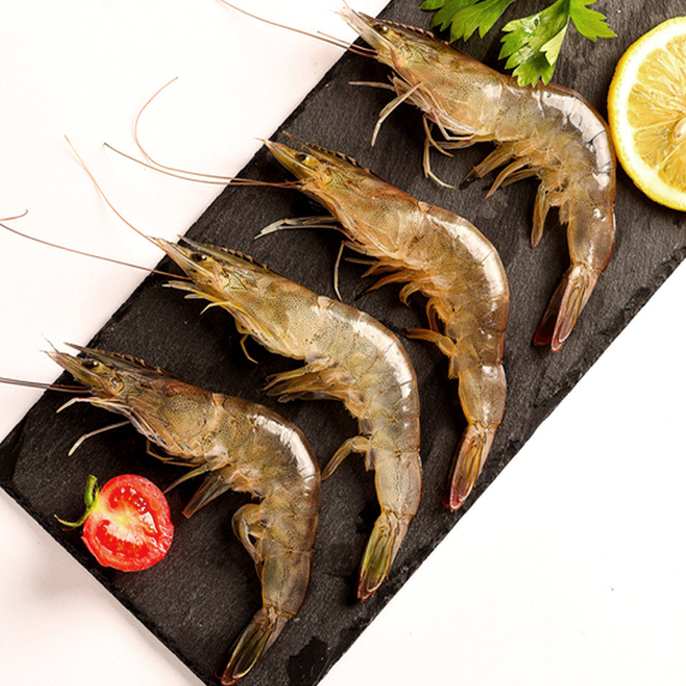国产kg5060尾300g对虾4件白对虾生冻正大99元冻虾