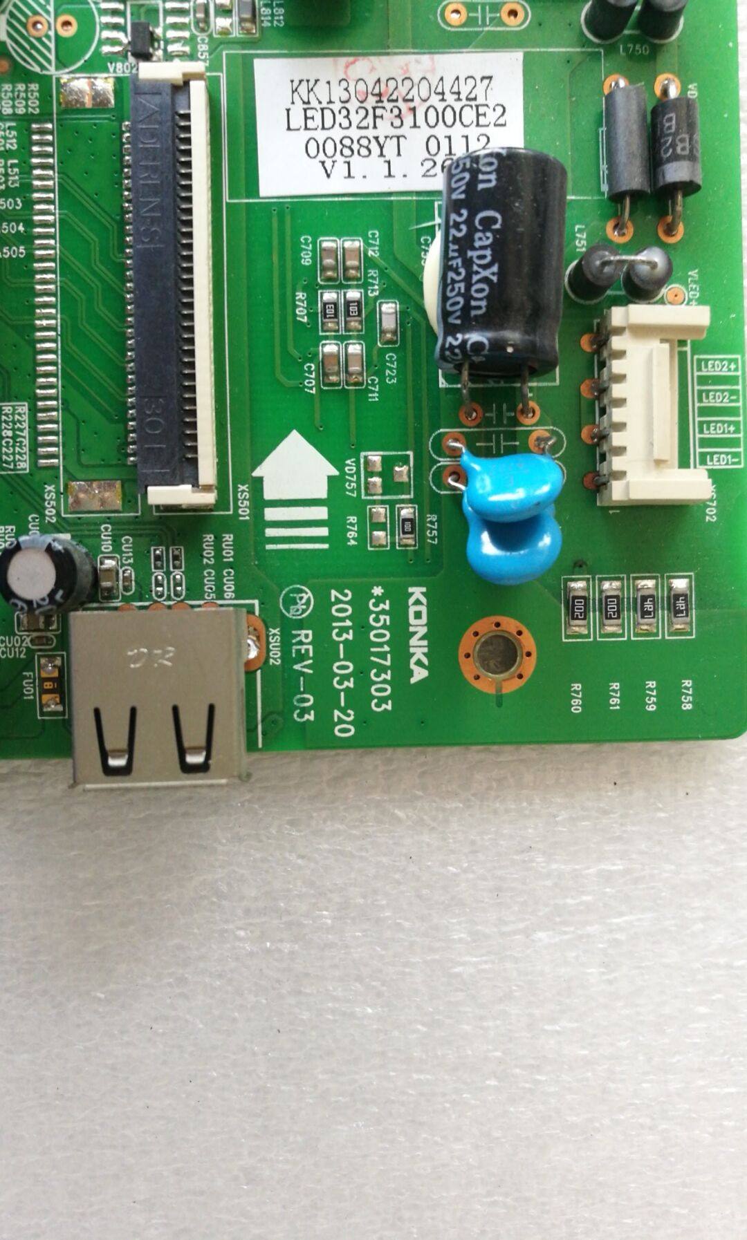 原装康佳led32f2000eled3253360ce主板3501730335016968配屏显示屏