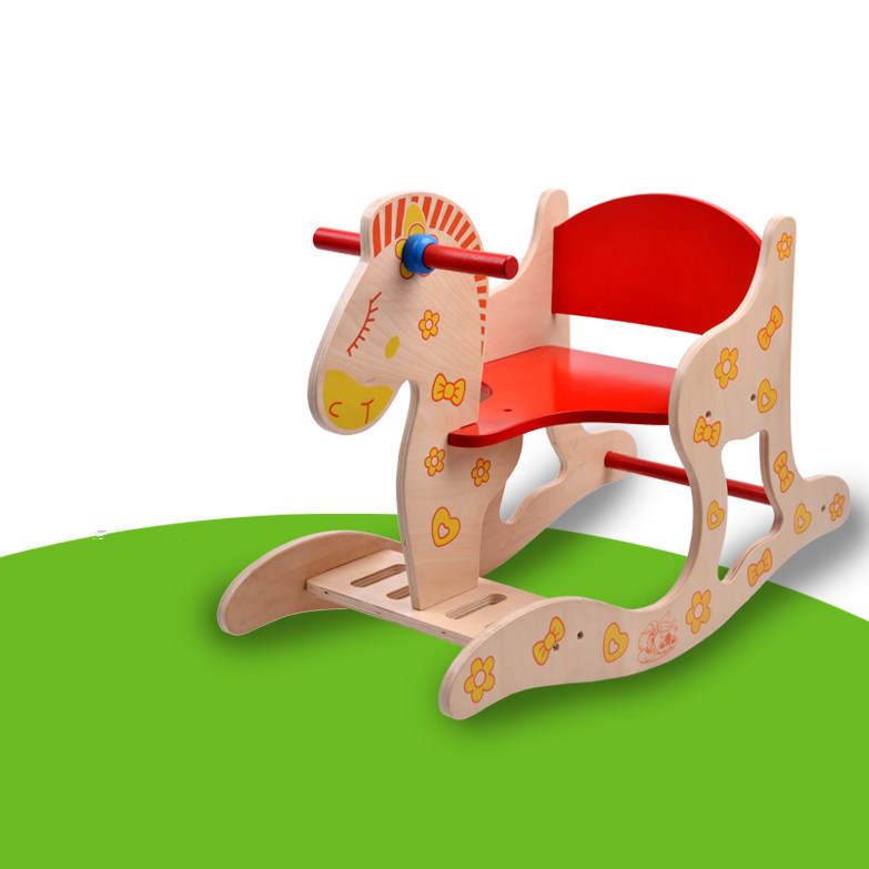 幼得乐早教益智儿童木质木马摇马摇椅椅宝宝玩具摇马