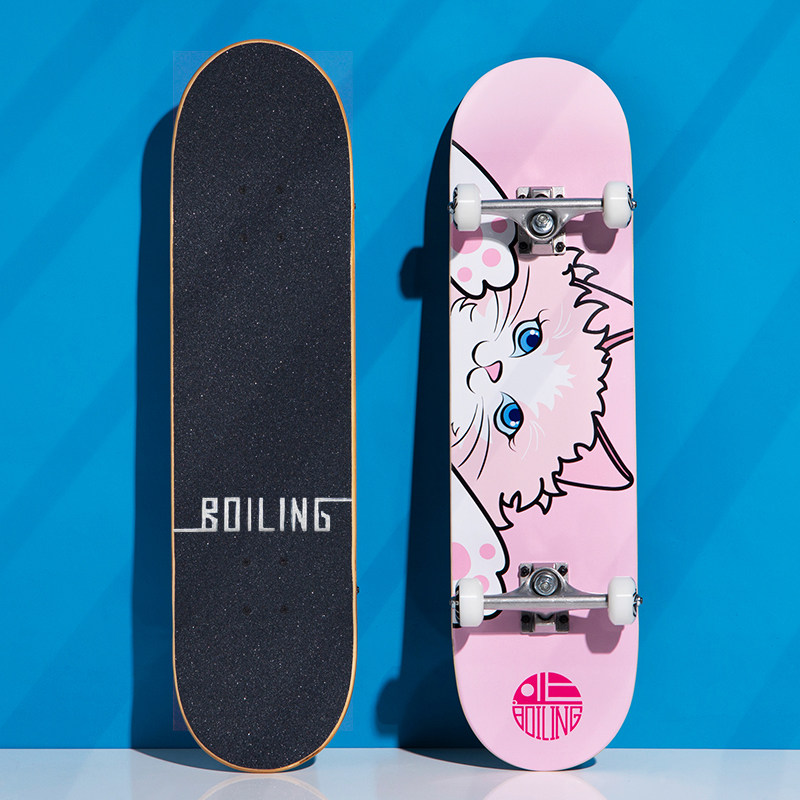播零boiling滑板初学者儿童青少年四轮刷街沸点滑板专业板
