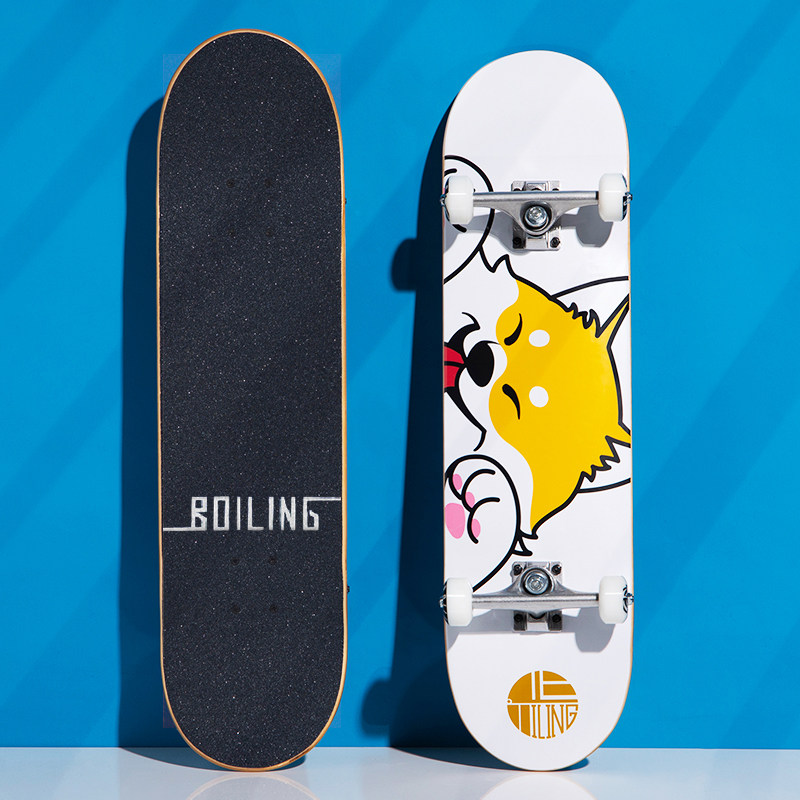 播零boiling滑板初学者儿童青少年四轮刷街沸点滑板专业板