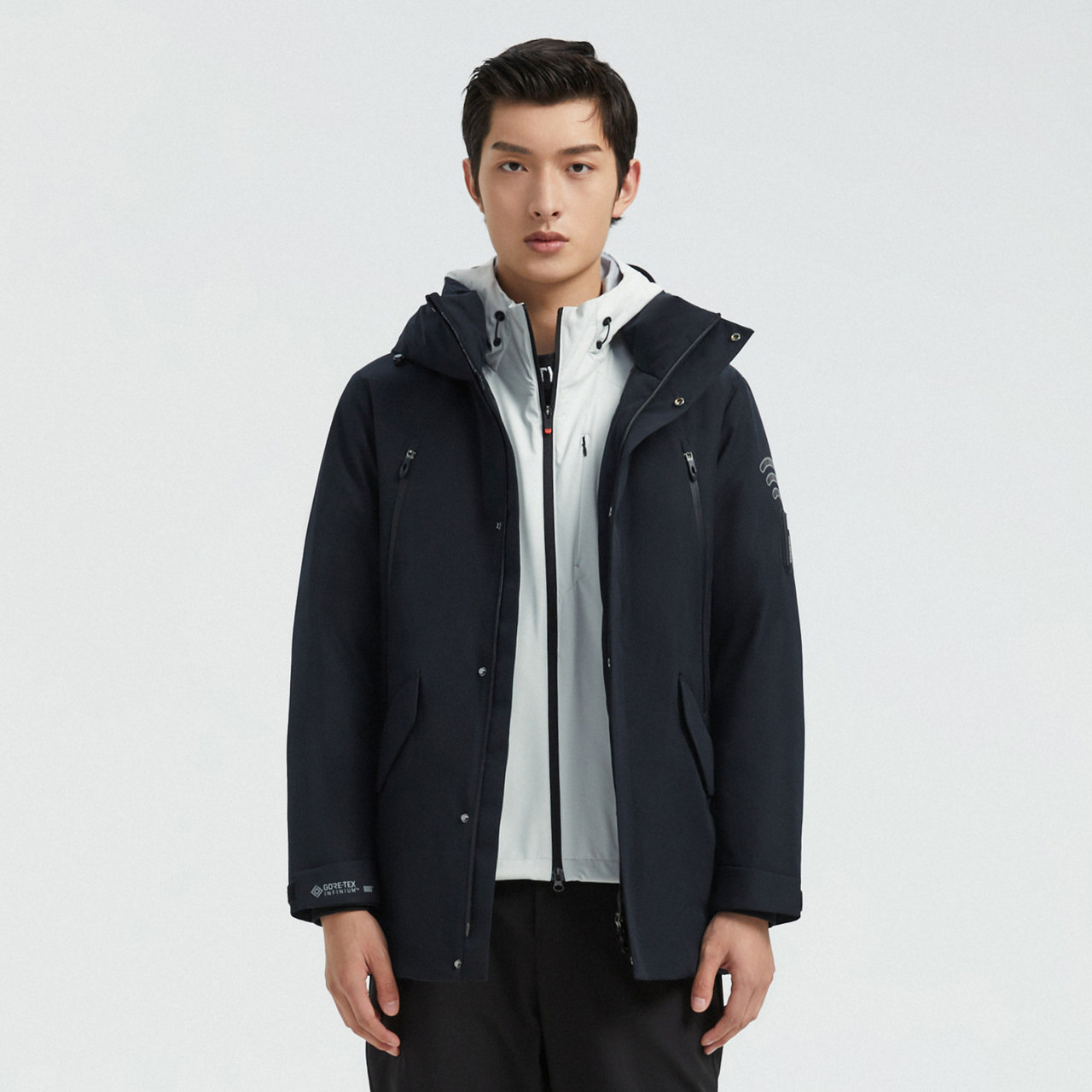 新科技goretex波司登羽绒服短款新款防风防水透气b00142219羽绒服