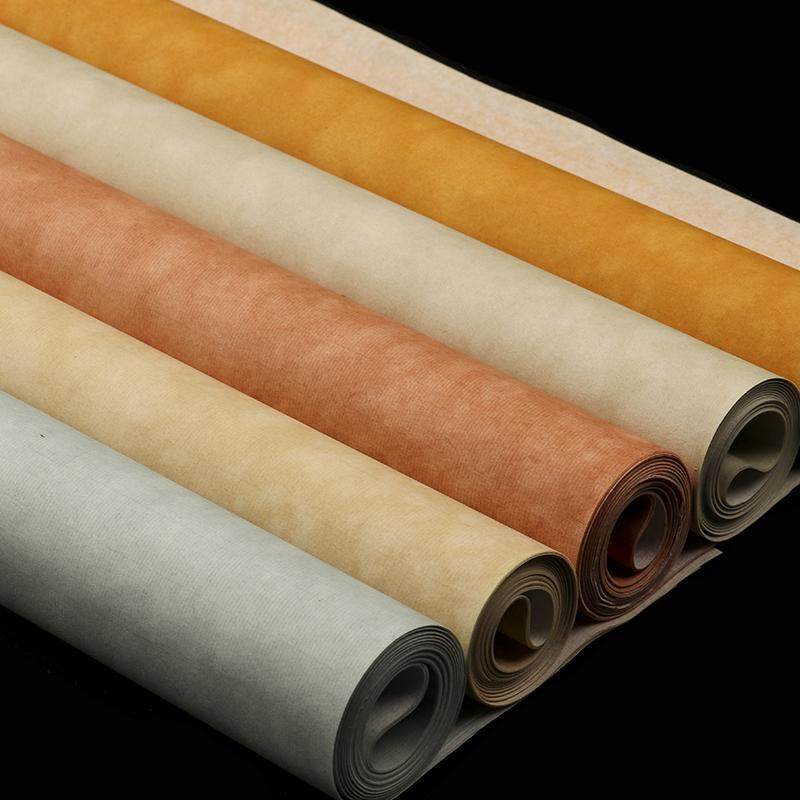 宣纸国展比赛蜡染仿古做旧半生半熟虎皮专用古风宣纸