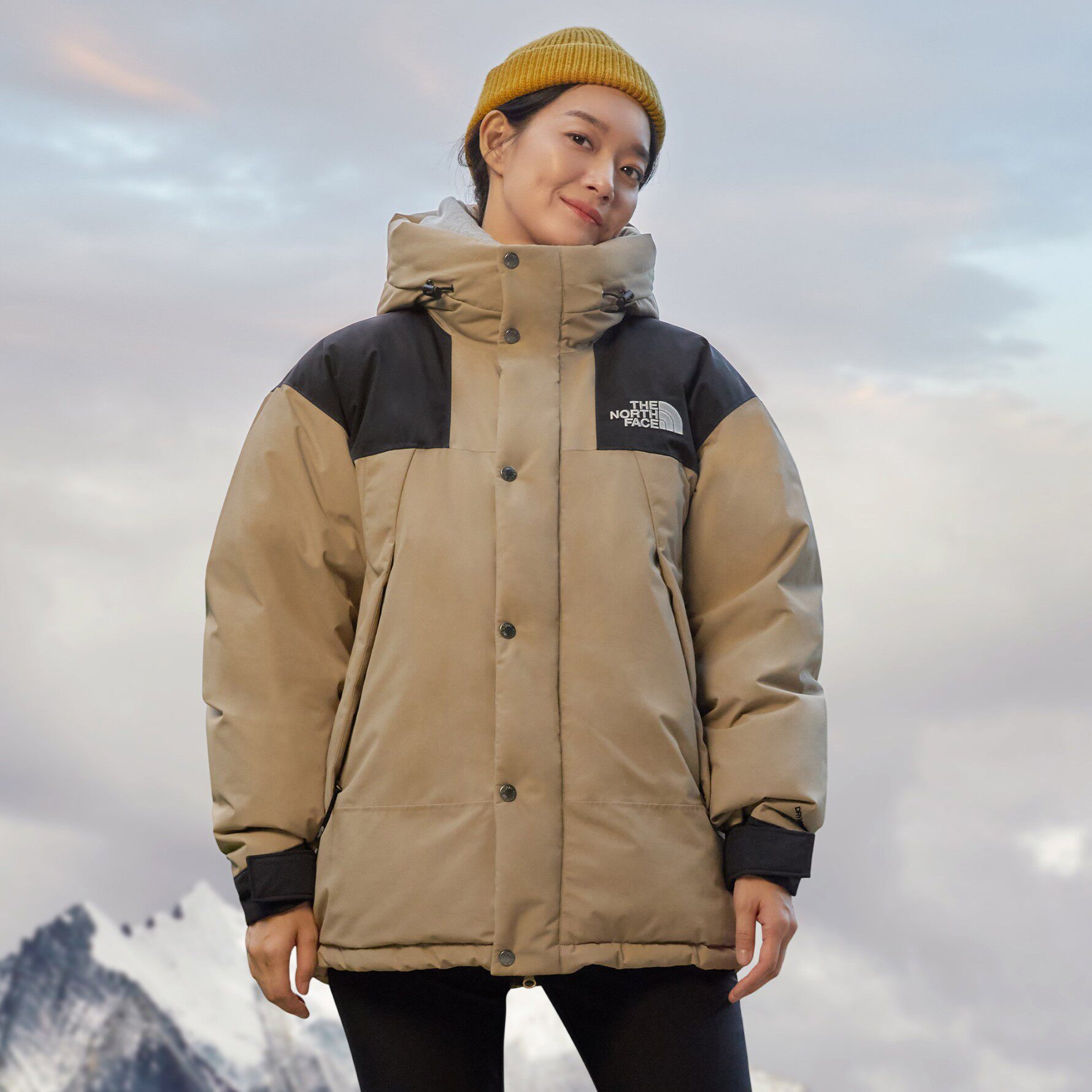 韩国thenorthface北面户外防水登山登山鹅鹅绒男女工装运动羽绒服