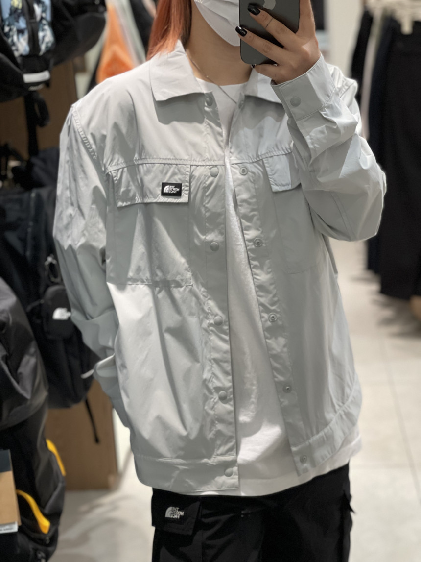 韩国thenorthface北面经典工装衬衫冰感夹克休闲外套运动茄克