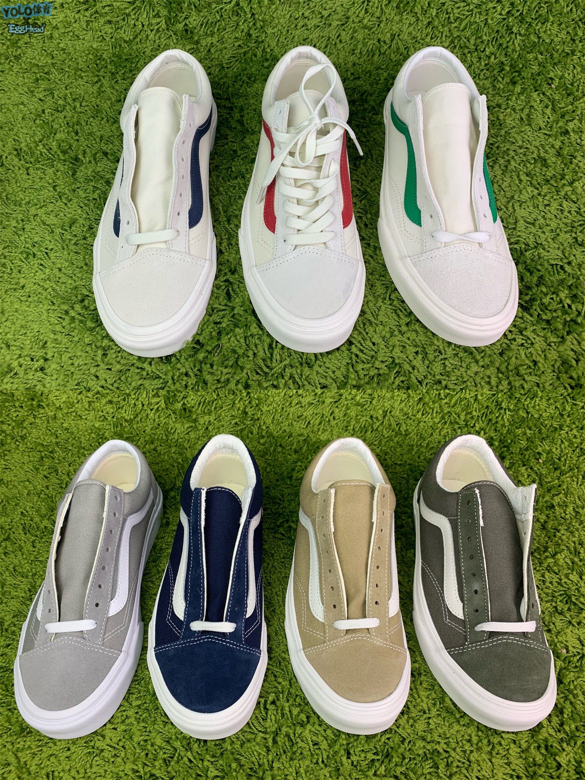 vansstyle白红绿蓝低帮gd权志龙同款男女休闲鞋板鞋