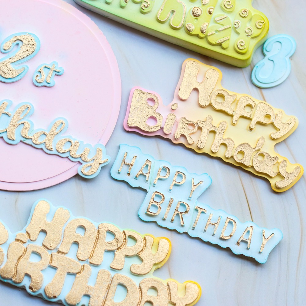 烘焙蛋糕模具网红生日英文字体happybirthday巧克力糖牌烘焙模具