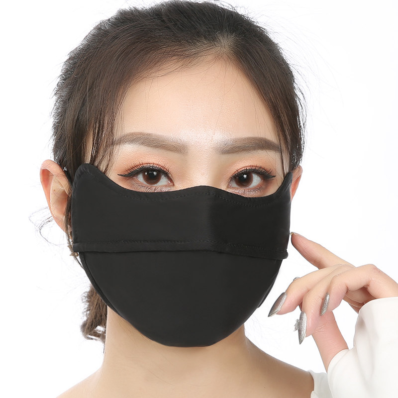 防晒口罩夏季时尚透气全脸眼角防紫外线薄款遮阳口罩