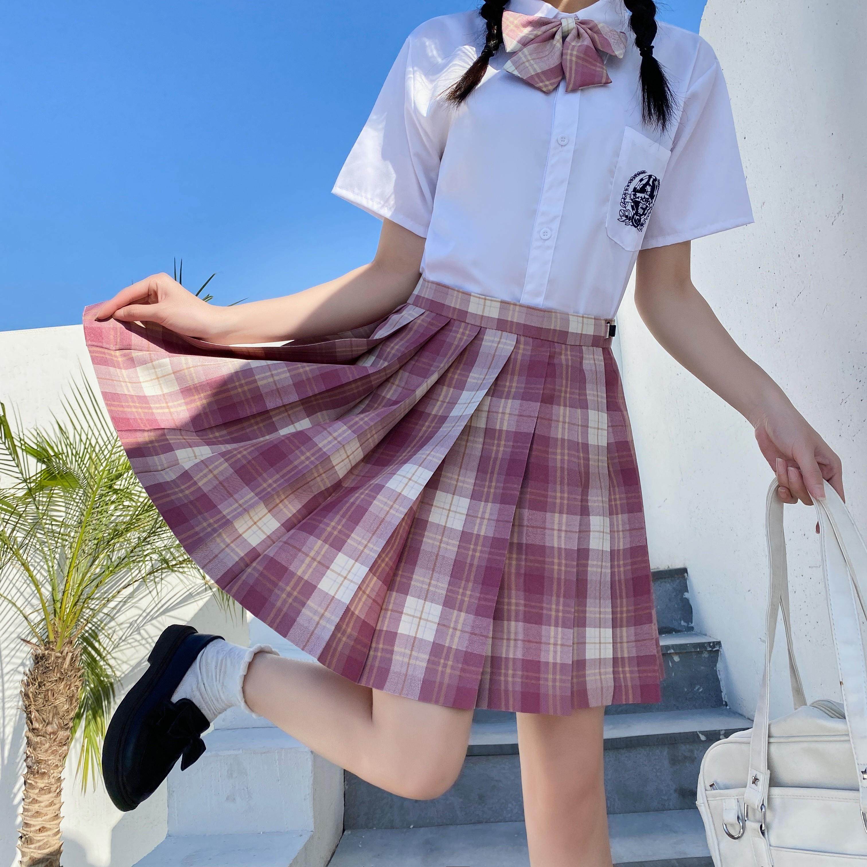 满16元减15元 jk制服裙原创正版全套百褶裙日系学院风春夏季短袖格裙