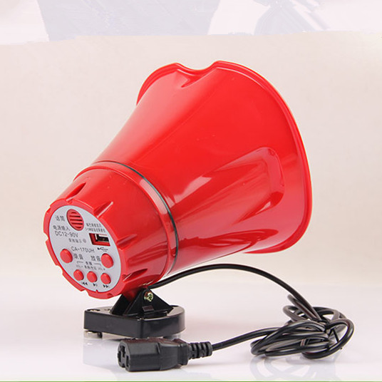 鸣乐12v/80v电动车汽车载宣传扩音机录音插卡地摊叫卖嗽叭扬声器